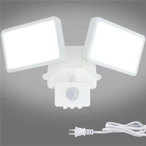 LED Motion Sensor Outdoor Light, 20W 6000k Plug in Security Lights
